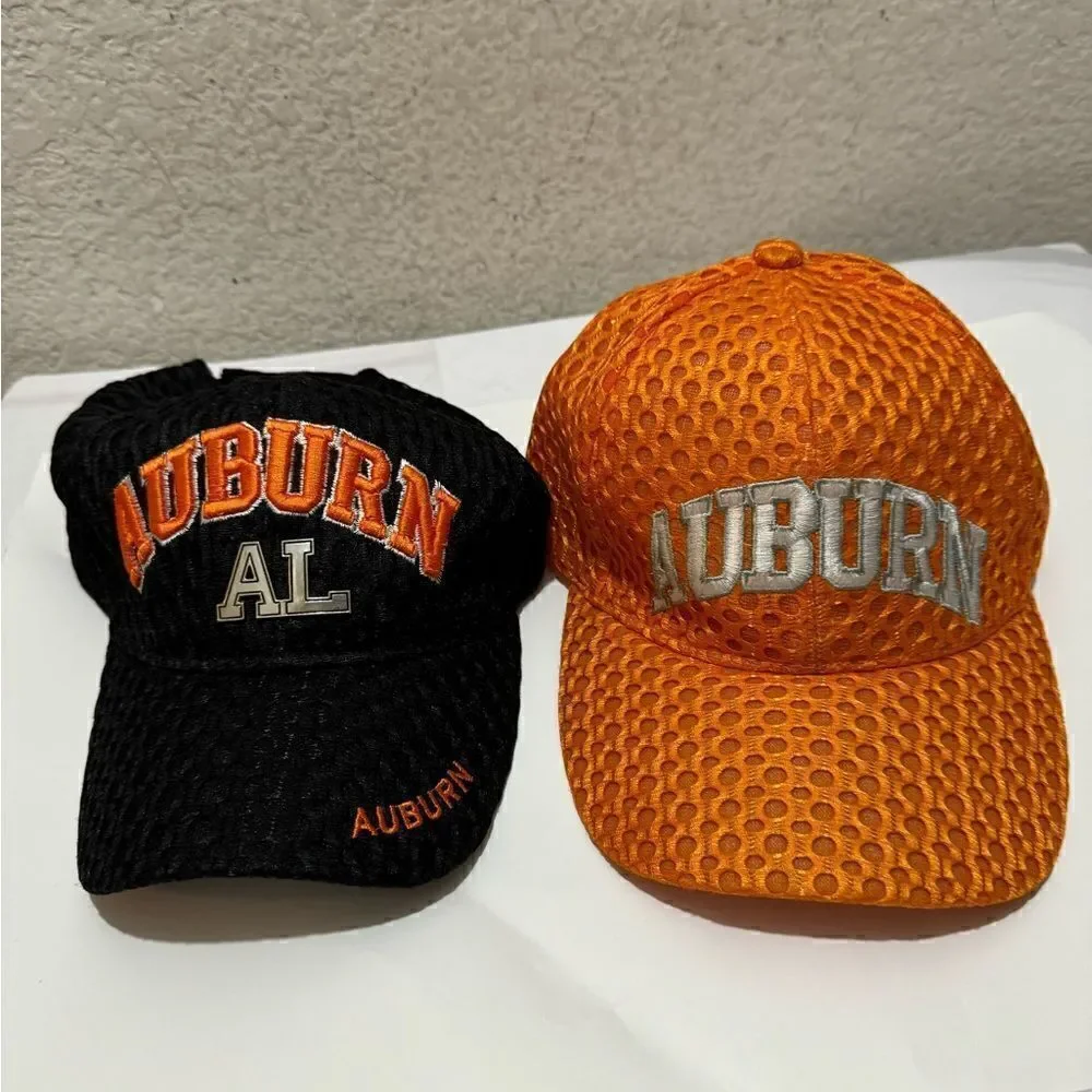 2 Auburn Alabama's University Adjustable  Acrylic Ball Cap terylene cotton